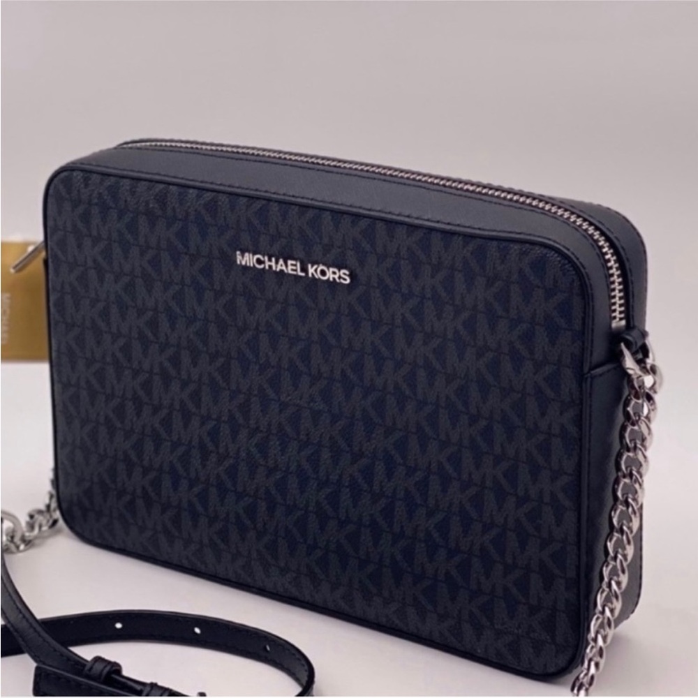 MICHAEL KORS JET SET LG EW CROSSBODY black